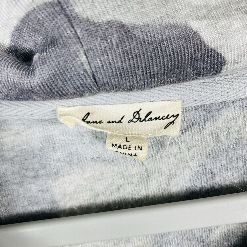 Jane & Delancey Size Large Camo Cowl Neck Sweatshirt Gray Long Sleeve - Picture 5 of 7